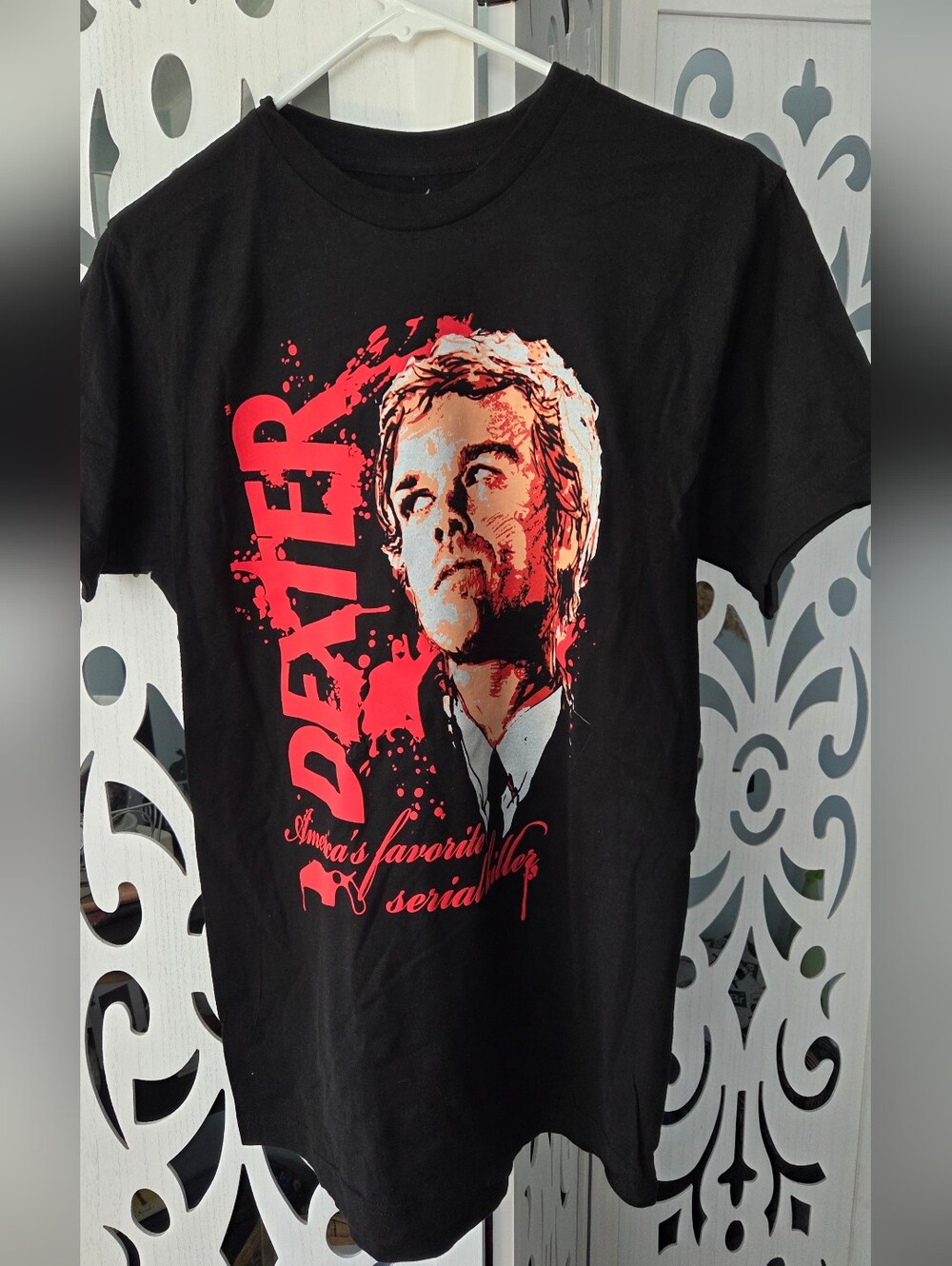 Dexter Graphic Tee Black Mens M NWOT Showtime TV Show Splatter Promo T-Shirt